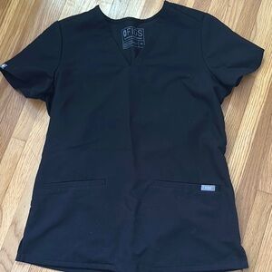 FIGS Classic Black Scrub Top